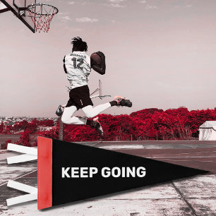 Keep Going Minimalist Pennant Flag