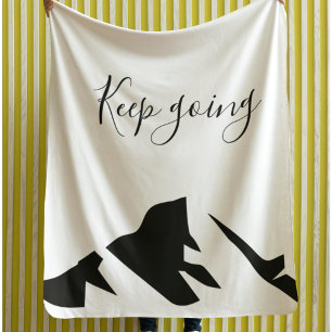 Keep Going Modern Motivational  Fleece Blanket