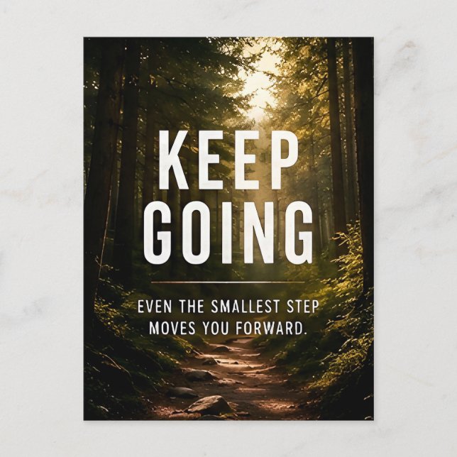 Keep Going Motivational  Postcard (Front)