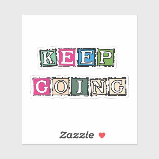 Keep Going Retro Sticker (Sheet)