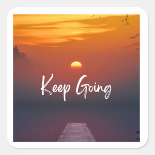 keep going square sticker