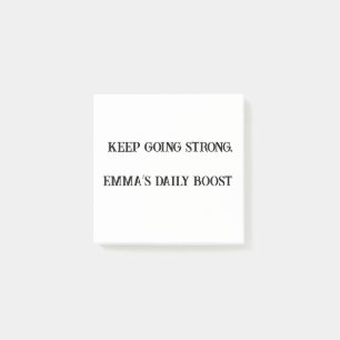 Keep Going Strong Custom Motivational Sticky Note