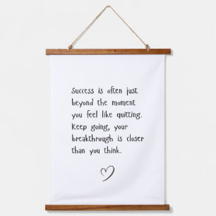 Keep Going Success Motivation Inspirational Quote Hanging Tapestry