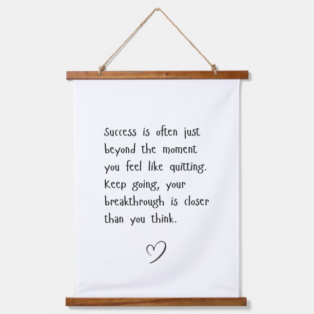 Keep Going Success Motivation Inspirational Quote  Hanging Tapestry (Front)