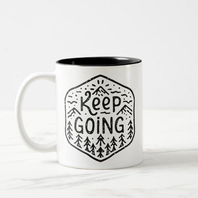 Keep going Two-Tone coffee mug (Left)