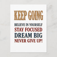 Keep Going Vintage Motivational Typography