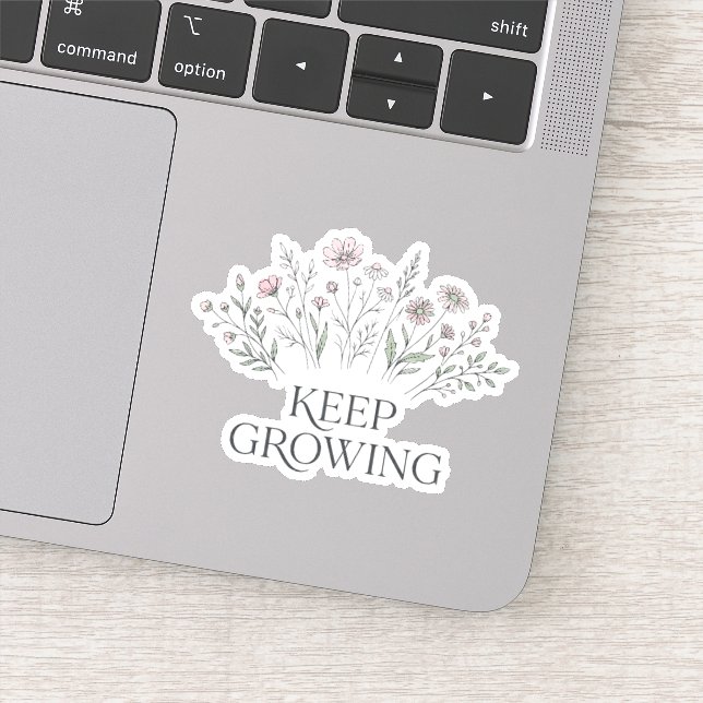 Keep Growing Wildflower Botanical Sticker (Detail)