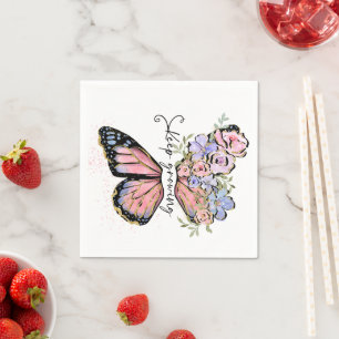 Keep Growing Wildflower Quote  Napkin