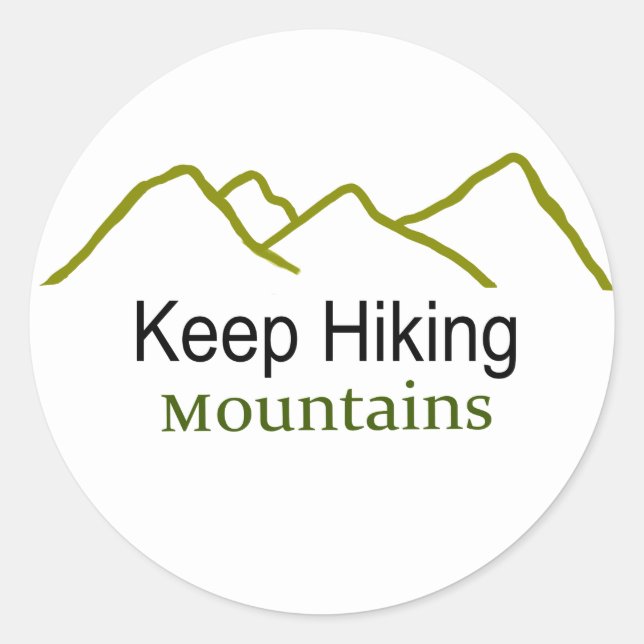 Keep Hiking Mountains Simplistic Sticker (Front)