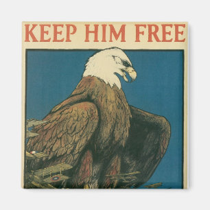 Keep Him Free Magnet
