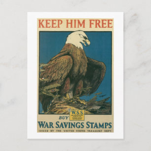 Keep Him Free Postcard
