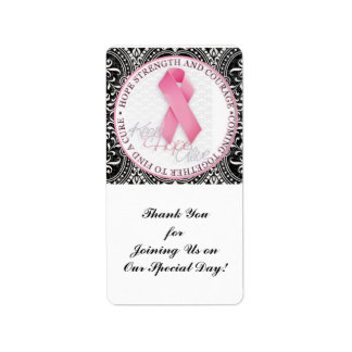 keep hope alive pink ribbon breast cancer label