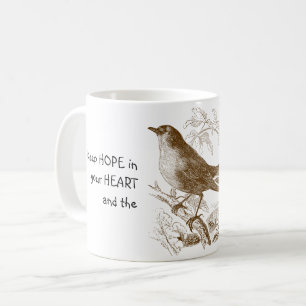 Keep Hope in Your Heart Singing Bird Coffee Mug