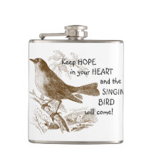 Keep Hope in Your Heart Singing Bird on Branch