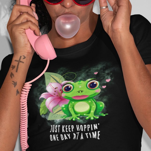 Keep Hoppin' Colourful Frog Tee (Creator Uploaded)