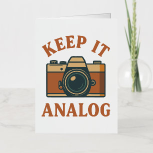 Keep it analog foil holiday card