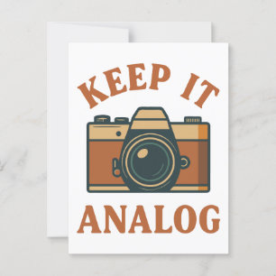 Keep it analog postcard