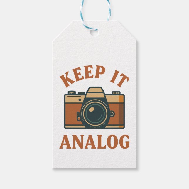 Keep it analogue gift tags (Front)