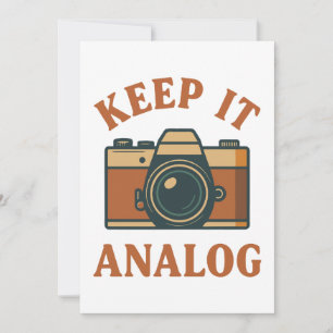 Keep it analogue invitation