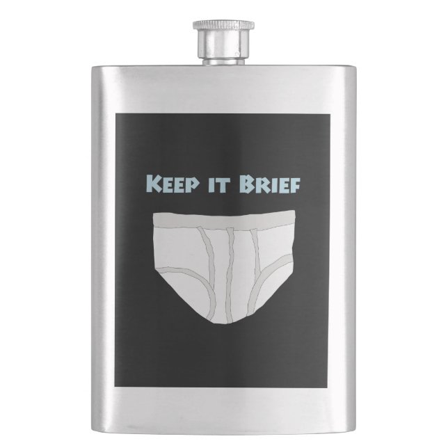 Keep it Brief Hip Flask (Front)