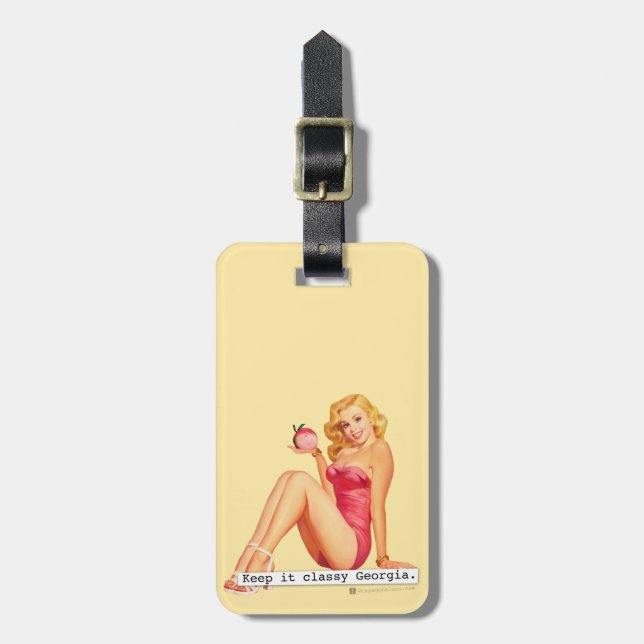 Keep It Classy Georgia Luggage Tag (Front Vertical)