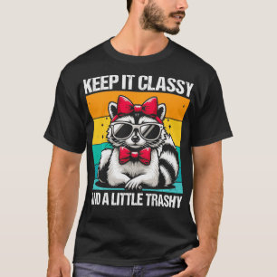 Keep It Classy Racoon With Sunglasses And Bowtie  T-Shirt