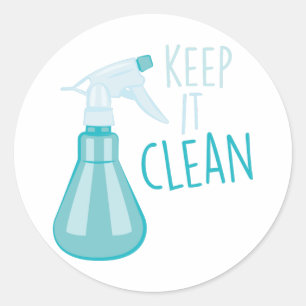 Keep It Clean Mister Classic Round Sticker