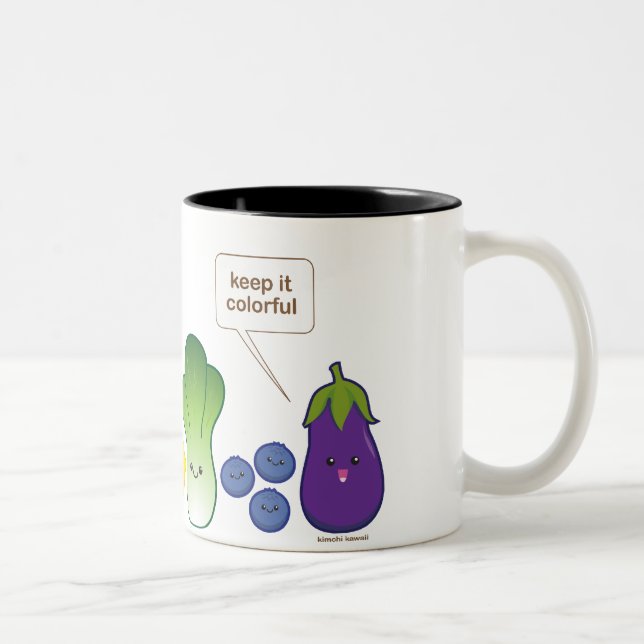 Keep It Colourful (Simple Design) Two-Tone Coffee Mug (Right)