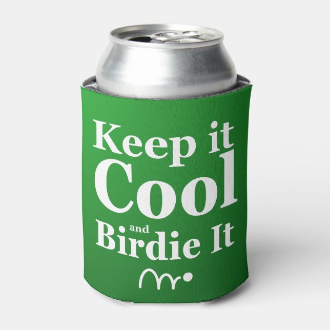 Keep It Cool And Birdie It Golf Club Name Own Name Can Cooler (Can Front)