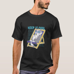 Keep It Cool Summer Cat Lounging T-Shirt
