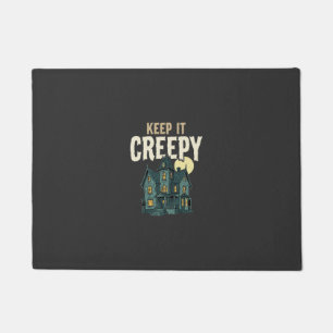 Keep It Creepy Haunted House Halloween Design_1 Doormat