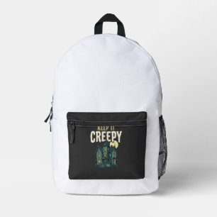 Keep It Creepy Haunted House Halloween Design_1 Printed Backpack
