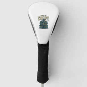 Keep It Creepy Vintage Haunted House Halloween Des Golf Head Cover