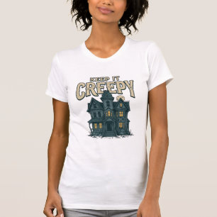 Keep It Creepy Vintage Haunted House Halloween Des T-Shirt