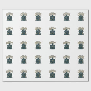 Keep It Creepy Vintage Haunted House Halloween Des Wrapping Paper