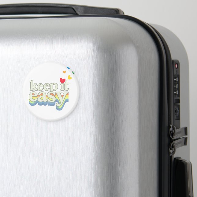 Keep It Easy Retro Pride Typography Design Magnet (In Situ (Luggage))