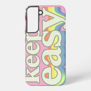 Keep It Easy Retro Pride Typography Design Samsung Galaxy Case