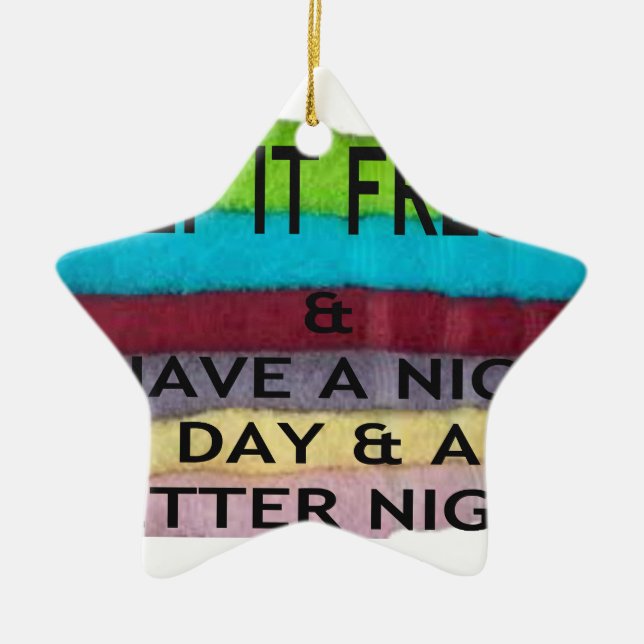 keep it freesh ceramic tree decoration (Front)