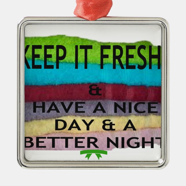 keep it freesh metal tree decoration (Front)