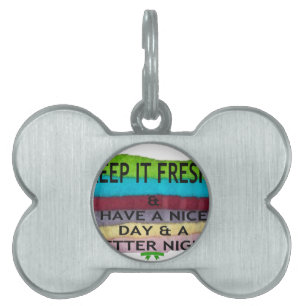 keep it freesh pet name tag