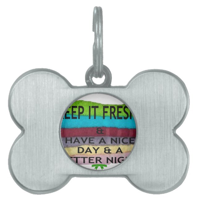keep it freesh pet name tag (Front)
