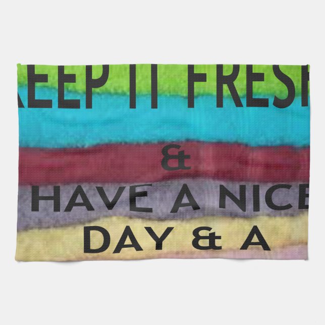 keep it freesh tea towel (Horizontal)