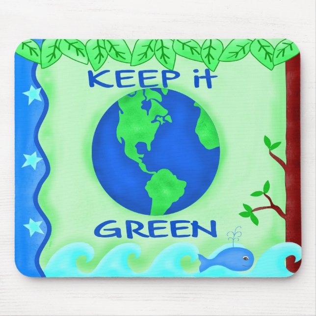 Keep It Green Mouse Pad (Front)