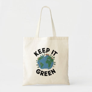 Keep It Green – Nature & Earth Illustration Tote Bag