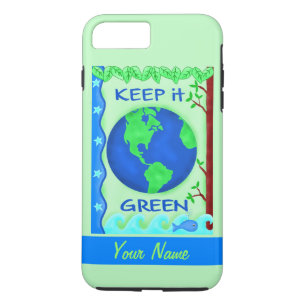 Keep It Green Save Earth Environment Art Custom iPhone 8 Plus/7 Plus Case