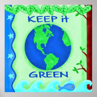 Keep It Green Save Earth Environment Art