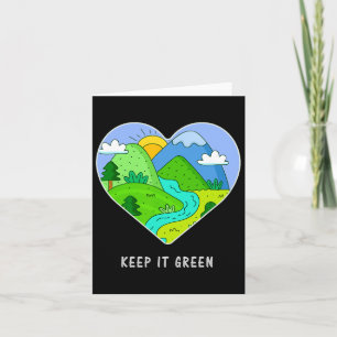 Keep It Green Save The Planet Earth Day Gift Idea Card