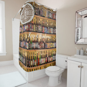 Keep it Handsome Shower Curtain Beer