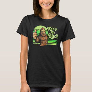 Keep It Rad! Vintage Bigfoot Thumbs Up Funny Vinta T-Shirt