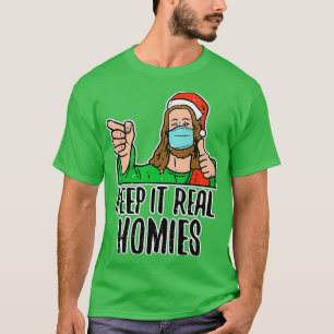 Keep It Real Jesus In Face Mask T-Shirt